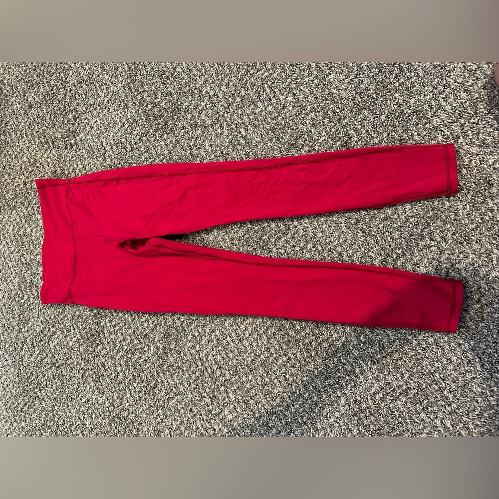 Fabletics Red Leggings Athletic Bottoms